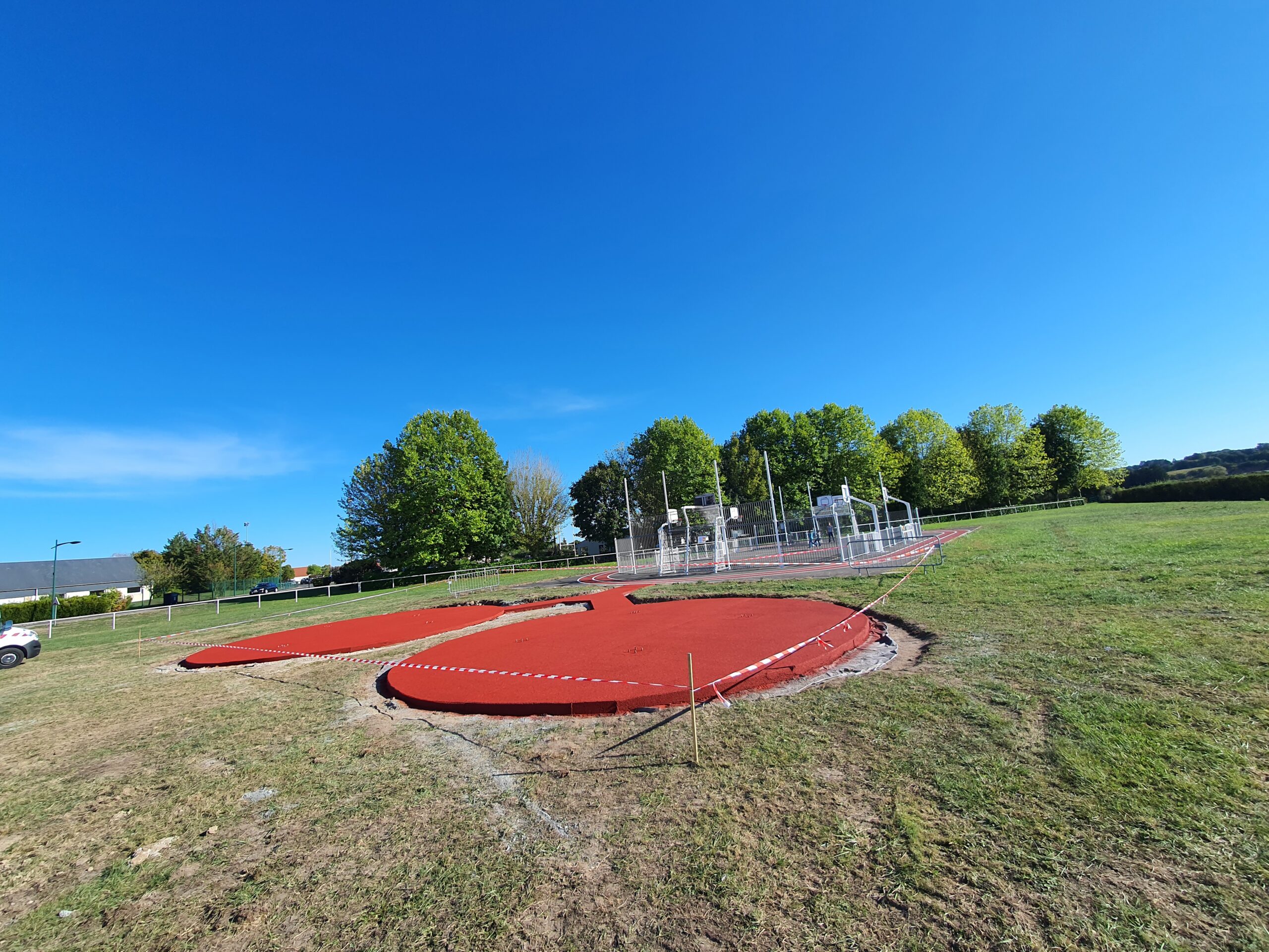 Surface en béton poreux pour Musculation